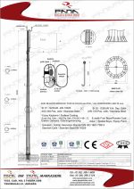 30 Metre Galvaniz Bayrak Direği