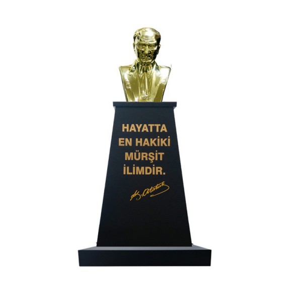 Ataturk Bustu 55cm Princ Kaide 100cm Alt Tabla Ilkokul Modeli