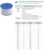 Polyester Multifilament Örgü İskota Halat İp - Bayrak Direği İpi