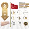 6 Metre Paslanmaz Titanyum Gold Bayrak Direği