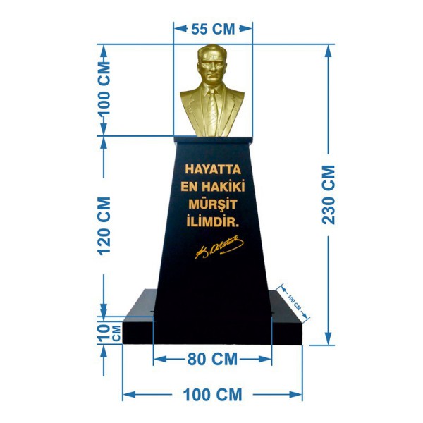 Ataturk-Bustu-100cm-Aluminyum-Kaide-120cm-Alt-tabla-Lise-Modeli-Olcu.jpg Ataturk Bustu 100cm Aluminyum Kaide 120cm Alt tabla Lise Modeli Olcu