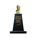 Atatürk Büstü (80cm Fiber)+ Kaide (120cm)+ Alt tabla Lise Modeli