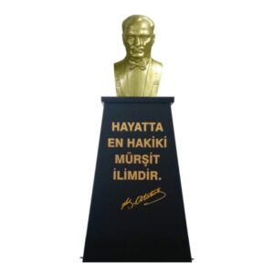Atatürk Büstü (85cm Alüminyum)+ Kaide (120cm) Lise Modeli