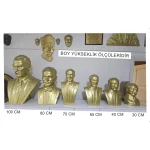 100 cm Alüminyum Atatürk Büstü - Görsel 2