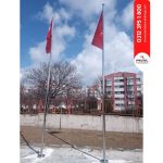 6 Metre İnox 304 Kalite Paslanmaz Krom Çelik Ekonomik Bayrak Direği - Görsel 8