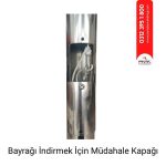 6 Metre İnox 304 Kalite Paslanmaz Krom Çelik Ekonomik Bayrak Direği - Görsel 2