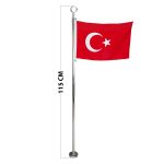 Şehit Bayrak Direği Ayyıldız Dahil (115 cm Boy) - Görsel 3