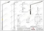 11 Metre Tek Konsol AD1 110 10 Konsol Boyu 1 Metre Yeni Tedaş Galvaniz Poligon Sokak Aydınlatma Direği - Görsel 2