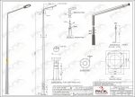 5 Metre Tek Konsol AD1 50 10 Konsol Boyu 1 Metre Yeni Tedaş Galvaniz Poligon Sokak Aydınlatma Direği - Görsel 2