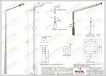 6 Metre Tek Konsol AD1 60 10 Konsol Boyu 1 Metre Yeni Tedaş Galvaniz Poligon Sokak Aydınlatma Direği - Görsel 2