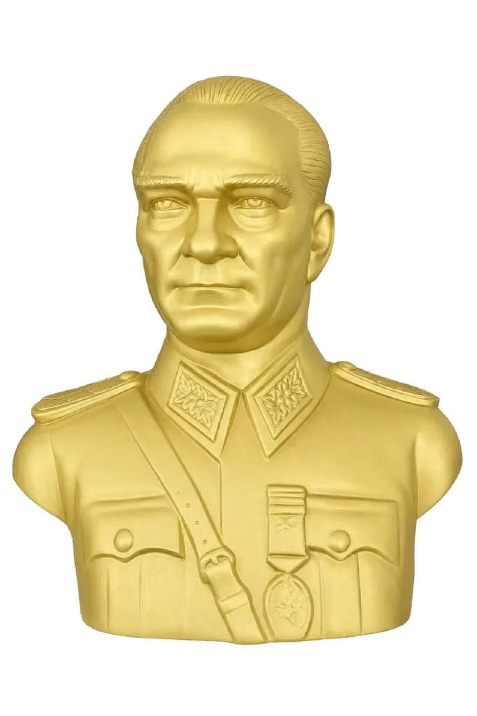 80 cm maresal uniformali aluminyum ataturk bustu 1