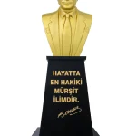 Atatürk Büstü (100cm Alüminyum)+ Kaide (120cm)+ Alt tabla Lise Modeli