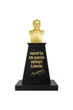 Atatürk Büstü (55cm Pirinç)+ Kaide (100cm)+ Alt Tabla İlkokul Modeli