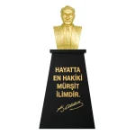 Atatürk Büstü (55cm Pirinç)+ Kaide (100cm) İlkokul Modeli