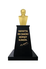 Atatürk Büstü (60cm Fiber)+ Kaide (120cm)+ Alt Tabla Lise Modeli