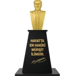 Atatürk Büstü (70cm Alüminyum)+ Kaide (100cm)+ Alt Tabla İlkokul Modeli