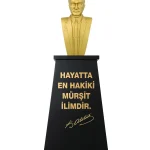 Atatürk Büstü (70cm Alüminyum)+ Kaide (120cm) Lise Modeli