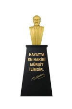 Atatürk Büstü (70cm Alüminyum)+ Kaide (120cm) Lise Modeli