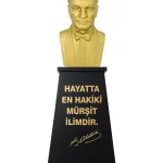 Atatürk Büstü (85cm Alüminyum)+ Kaide (120cm) Lise Modeli