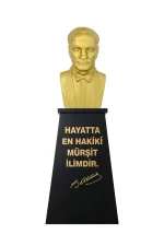 Atatürk Büstü (85cm Alüminyum)+ Kaide (120cm) Lise Modeli